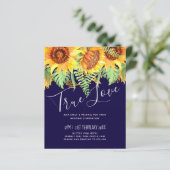 ネイビーブルーサンフラワー結婚ズの予算モダン額 (スタンド正面)