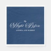 ネイビーブルーザナイトオブペーパーナプキン スタンダードランチョンナプキン (正面)