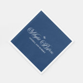 ネイビーブルーザナイトオブペーパーナプキン スタンダードランチョンナプキン (角)