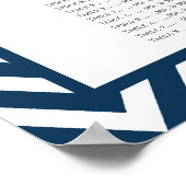 ネイビーブルーシェフ結婚ロンの座席表150 ポスター (角)