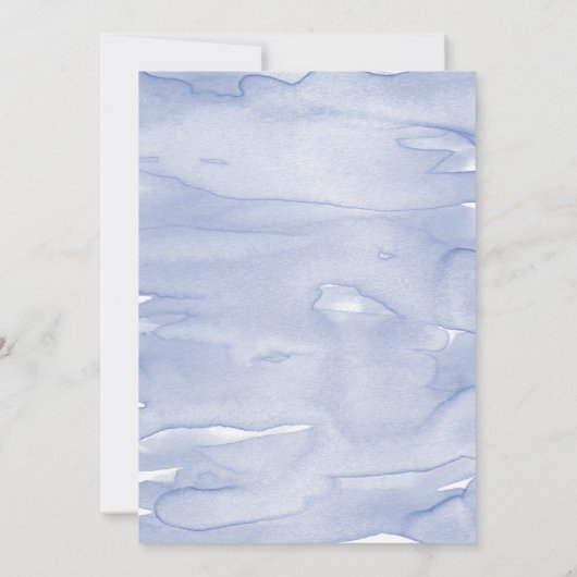 ネイビーブルーシチュアルナイト結婚スカイ 招待状 (裏面)