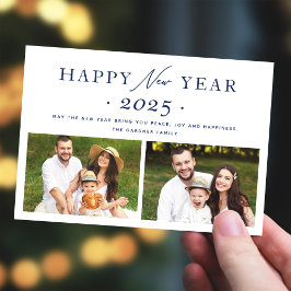 ネイビーブルーシック2023ハッピーニューイヤー2写真 シーズンカード