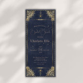 ネイビーブルーシナルブライダルブランチ招待状 メニュー