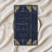 ネイビーブルーシナルブライダルブランチ招待状 メニュー