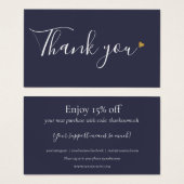 ネイビーブルーショッピング割引カード (正面&裏面)