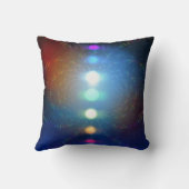 ネイビーブルーシルクサテン絹のような模様のテキスエレガントト クッション (裏面)