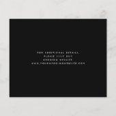 ネイビーブルーシルバーのフラワーSave the Date（結婚式招待状） (裏面)