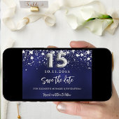 ネイビーブルーシルバーの星キンセアニェラ セーブザデート