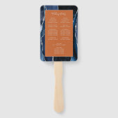 ネイビーブルーシルバーアガテダーク結婚式 プログラム ハンドファン (裏面)