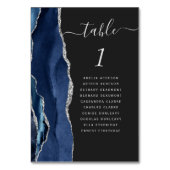 ネイビーブルーシルバーアゲットダーク結婚ズ テーブルナンバー (裏面)