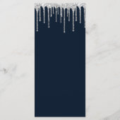 ネイビーブルーシルバーグリッタードリップ誕生日プログラム プログラム (裏面)