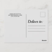 ネイビーブルーシルバーグリッターバルーン甘い16 ポストカード (裏面)