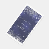 ネイビーブルーシルバーグリッター名バースデーパーティー (コーナー)