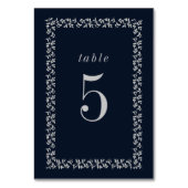 ネイビーブルーシルバーグリッター植物体 テーブルナンバー (裏面)
