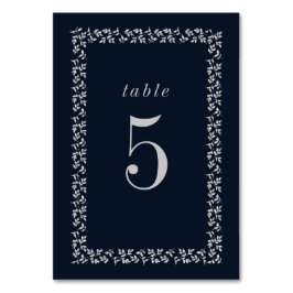 ネイビーブルーシルバーグリッター植物体 テーブルナンバー