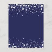ネイビーブルーシルバースターズバジェット結婚式招待状 チラシ (裏面)