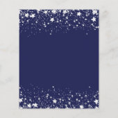 ネイビーブルーシルバースターズバジェット結婚式招待状 チラシ (裏面)