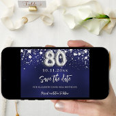 ネイビーブルーシルバースター80歳の誕生日 セーブザデート