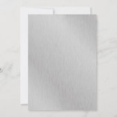 ネイビーブルーシルバーストリングライツライトフローラスウィート16 招待状 (裏面)