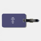 ネイビーブルーシルバートラベルアドベンチャー卒業 ラゲッジタグ (裏面横)