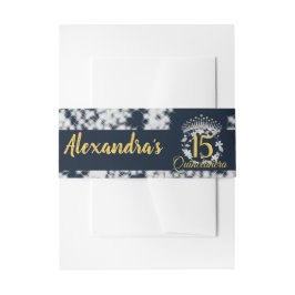 ネイビーブルーシルバーバラ蝶キンセアニェラ 招待状ベリーバンド