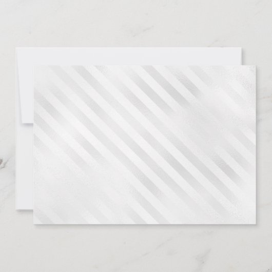 ネイビーブルーシルバーバルーングリッターフォト誕生日 サンキューカード (裏面)