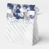 ネイビーブルーシルバーバルーングリッター誕生日 フェイバーボックス (裏面サイド)