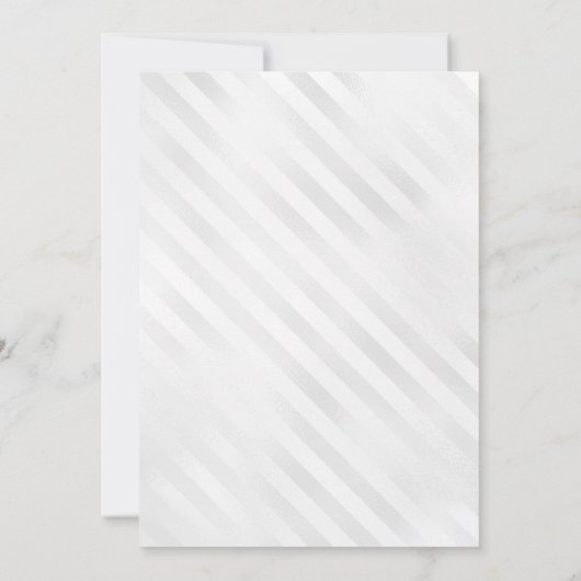 ネイビーブルーシルバーバルーングリッター70誕生日 招待状 (裏面)