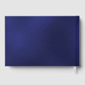 ネイビーブルーシルバーフォイル結婚フォト ゲストブック (裏面)