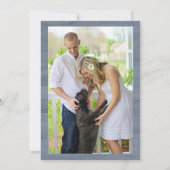 ネイビーブルーシルバーフローラ写真保存日 セーブザデート (裏面)