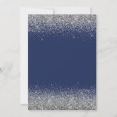 ネイビーブルーシルバー卒業パーティクラス2024 招待状 (裏面)