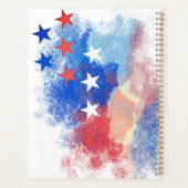 ネイビーブルーシルバー植物台本写真 プランナー手帳 (裏面)