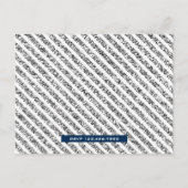 ネイビーブルーシルバー王室のプリンスファースト誕生日 インビテーションポストカード (裏面)