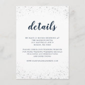 ネイビーブルーシルバー結婚ズ詳細 エンクロージャーカード (正面)