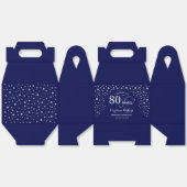 ネイビーブルーシルバー80誕生日 フェイバーボックス (見開き)
