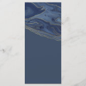 ネイビーブルーシンプルのシックなアガテエレガントロマンチック メニュー (裏面)