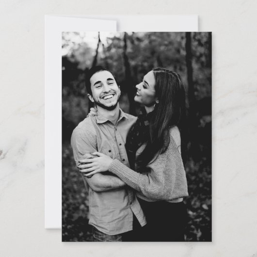 ネイビーブルーシンプルエレガントフォーマル結婚式招待状 招待状 (裏面)