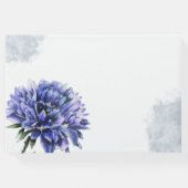 ネイビーブルーシンプルフローラ結婚ズ ゲストブック (裏面)