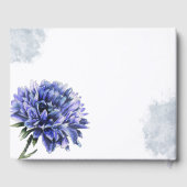 ネイビーブルーシンプルフローラ結婚ズ ゲストブック (裏面)