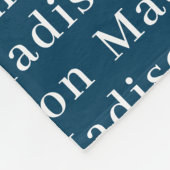 ネイビーブルーシンプルベビーパーソナライズされた名 フリースブランケット (角)