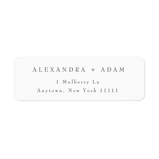 ネイビーブルーシンプル差出人住所ラベル ラベル (正面)