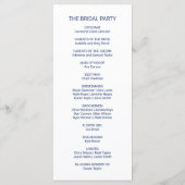 ネイビーブルーシンプル結婚式 プログラム (裏面)