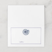 ネイビーブルーシーシェルテー空白のブルゲスト プレイスカード (外部開封)