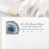 ネイビーブルーシーシェル住所 シール (インサイチュ)