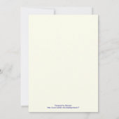 ネイビーブルーシーホース結婚オンアイボリーブライダルシャワー 招待状 (裏面)