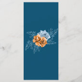 ネイビーブルーシ素朴ックインディゴラストフローラズ結婚ズ メニュー (裏面)