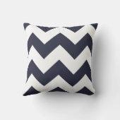 ネイビーブルージグザグザグザグザクザクラ付きシボロン枕 クッション (裏面)