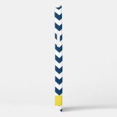 ネイビーブルージグザグザグネイビーブルーシェブロン、お名前 Case-Mate iPhoneケース (裏面 / 右)