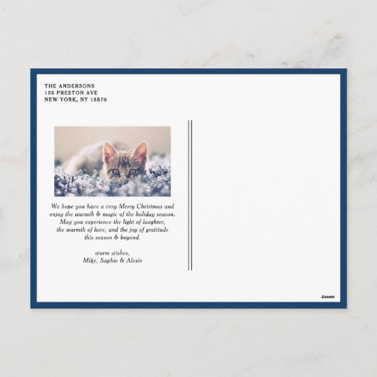 ネイビーブルージョユーヌエル・エ・ボンヌ・アニー脚本の写真 シーズンポストカード (裏面)