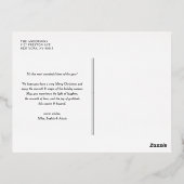 ネイビーブルージョユーヌエル・エ・ボンヌ・アニー脚本の写真 箔シーズンポストカード (裏面)